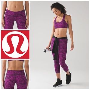 Lululemon Wunder Under Crop III (21") Full on Luxtreme Leggings Sz 2 Pink W6HFES